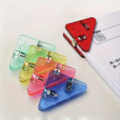 Transparent Triangular Paper Clip for Exams and Documents
