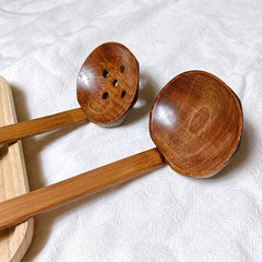 Solid Wood Ramen Spoon Leaky Soup Spoon 21 08cm