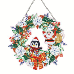 Xmas Wreath Pattern DP Pendant 5D DIY Adult Acrylic