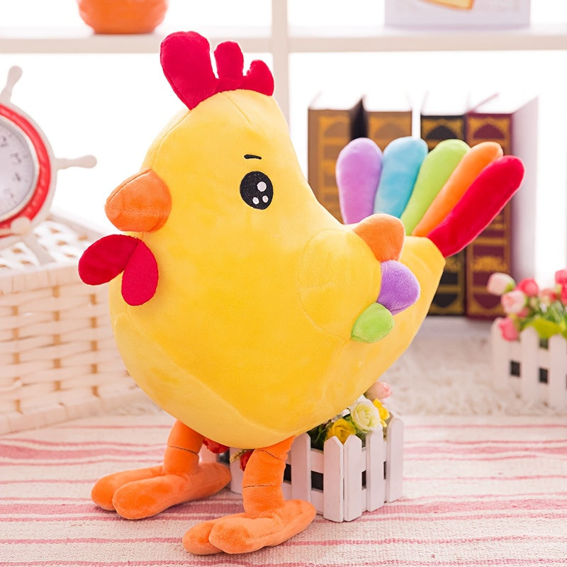 2pcs Colorful Chicken Plush Dolls - Perfect Gifts for Holidays & Birthdays!