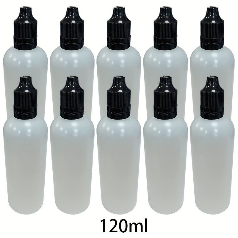 10pcs Plastic PE Dropper Bottles With Tamper Childproof Cap 10-120ML