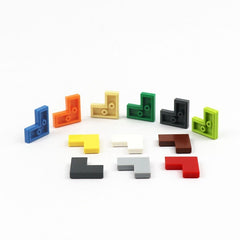 60pcs Brick Tile 2x2 Corner Thin 2 1 Dots Educational Building Blocks