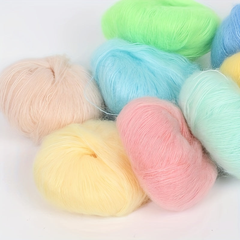 4pcs Wool Mohair Yarn Soft Fingering Crochet Knitting Threads