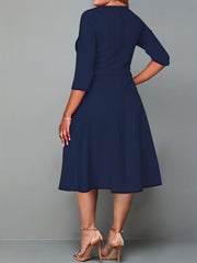 Plus Size Polka Dot & Floral Print Maxi Dress