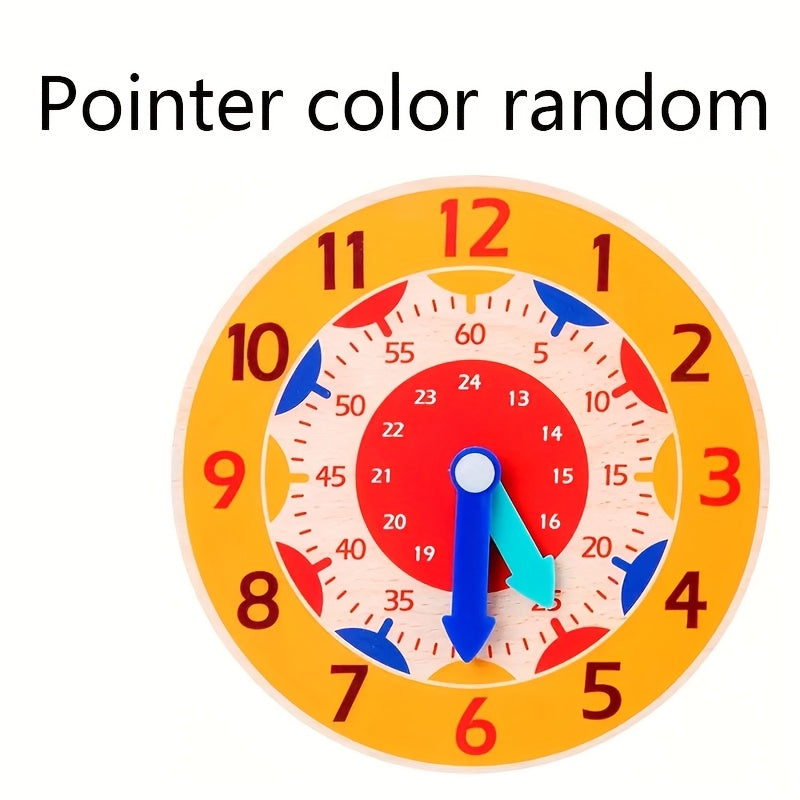 Wooden Educational Clock for Kids Learning Time
