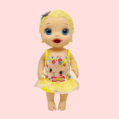 Little Bear Flower Pattern Dress for 30-48 cm Dolls
