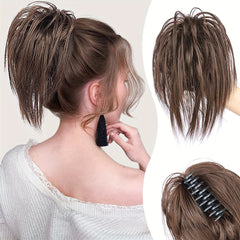 Y2K Messy Bun Hair Piece Claw Clip Synthetic Curly Chignon Hair Bun