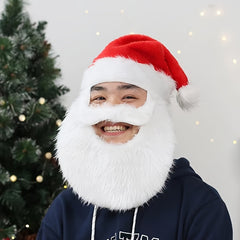Christmas Santa Claus Beard Hat Fun Costume Adult Size