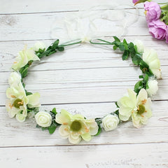 Floral Wreath Headband Boho Bride Headwear