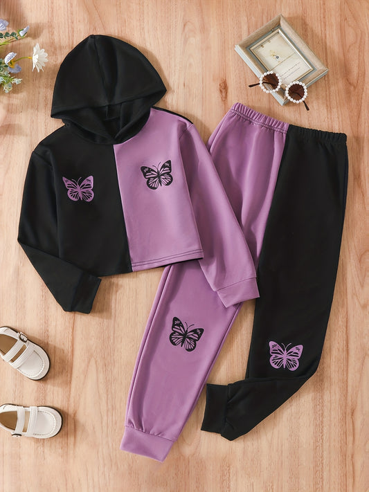 Girls Long Sleeve Hoodie Set