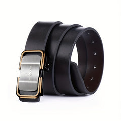 Men's Classic Golden Buckle PU Leather Belt