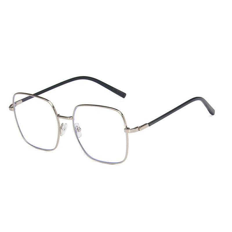 Square Anti Light Glasses for Women Men Students Metal Nearsighted Myopia