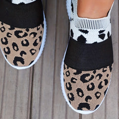 Leopard Print Slip On Low Top Sneakers