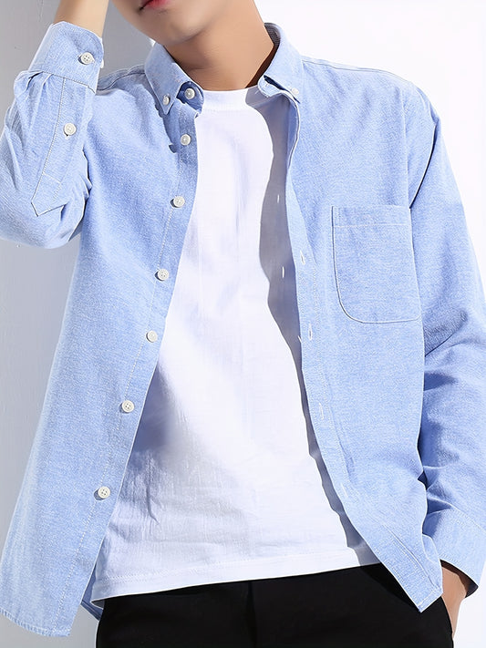 Men's Short Sleeve Shirt w/ Chest Pocket - Summer Vacation Resort Tops