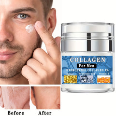 Men Face Cream with Collagen Retinol Hyaluronic Acid Vitamin E 1.76 Oz