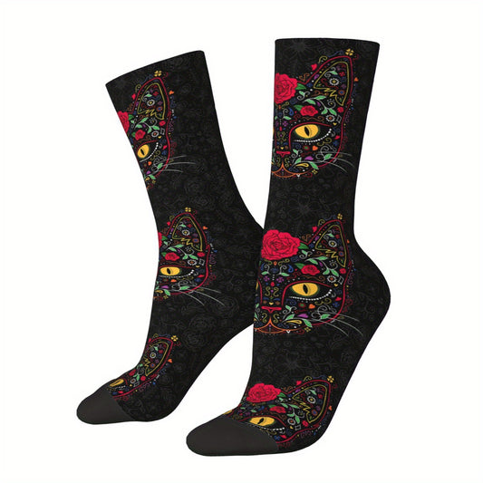 Mexican Skulls Crew Socks Hip Hop Crazy Outdoor Sports Funny Socks
