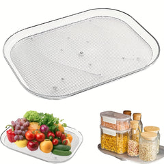 Square Lazy Susan Organizer for Refrigerator Turntable - Condiment Storage Rack