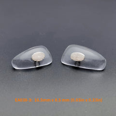 5 Pairs Metal Sunglasses Nose Pads Curved Silicone Glasses Nose Pads