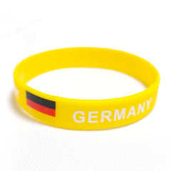 2 pcs National Flags Silicone Wristbands for Sports Friendship Parties