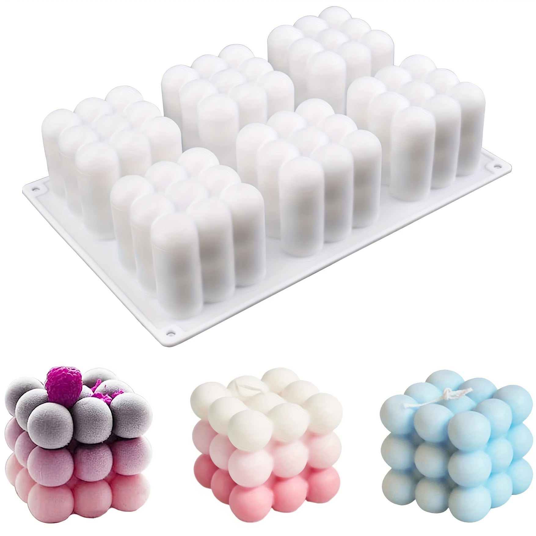 Bubble Silicone Baking Mold - 6 Cavity Candle & Dessert Mold