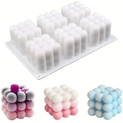 Bubble Silicone Baking Mold - 6 Cavity Candle & Dessert Mold