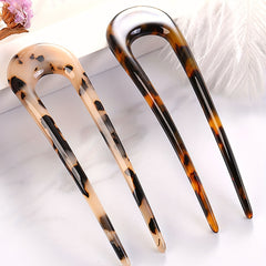 Vintage Acetate U Shape Hair Fork Gradient Hair Stick