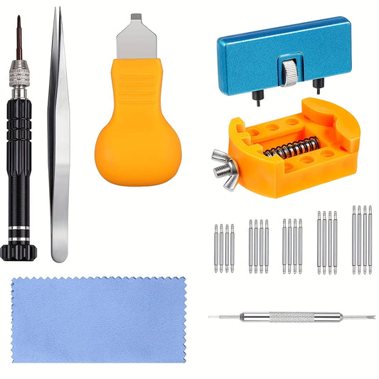 32 Piece Watch Repair Kit Screwdriver Band Wrench Case Opener Back Remover Tool