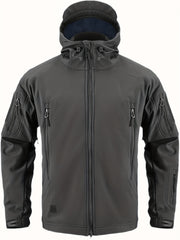 Men's Waterproof Hooded Tactical Jacket Windproof Warm Zip Pocket Jacket