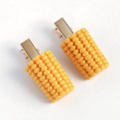 2pcs Corn Shaped Duck Billed Hair Clip for Women Girls