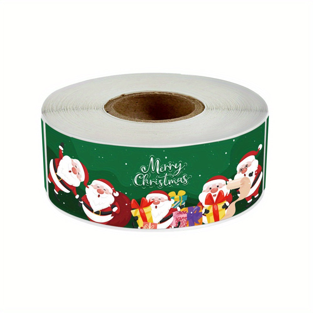 Christmas Rectangle Sticker Sealing Sticker Packaging Decoration Adhesive Label