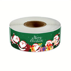 Christmas Rectangle Sticker Sealing Sticker Packaging Decoration Adhesive Label