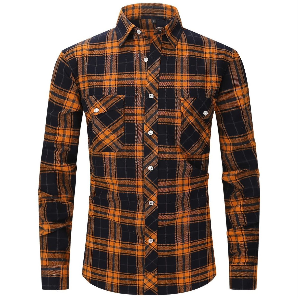 Men's Plaid Long Sleeve Button Down Shirt