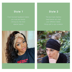 Wide Headbands For Women 7'' Solid Bandana