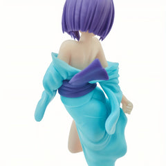 Kimono Beauty Figurine with Delicate Ornaments and Family Accessories