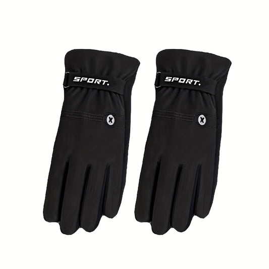 Winter Fleece Lined Warm Gloves Anti Slip Waterproof Touch Screen Gloves