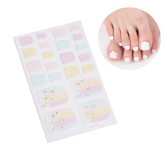 Self Adhesive Toe Nail Stickers Decals Full Wraps for Women Girls