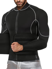 Men Sauna Suit Weight Loss Jacket Hot Sweat Shirt Body Shaper