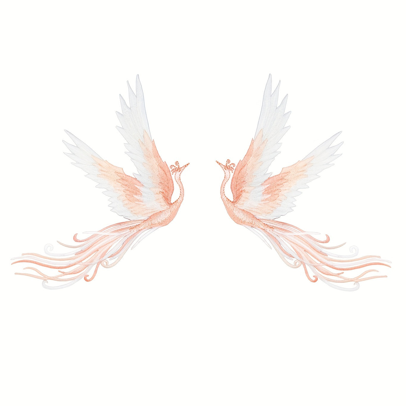 Phoenix Shape Embroidered Cloth Stickers DIY Decoration