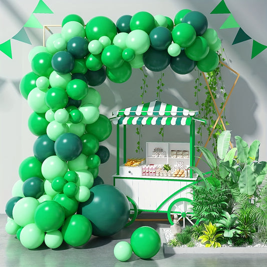 92pcs Dark Green Balloons for Jungle Safari Theme Party