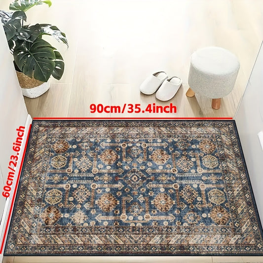Vintage Boho Door Mat Persian Low Pile Doormat Non slip Floor Rug Mat