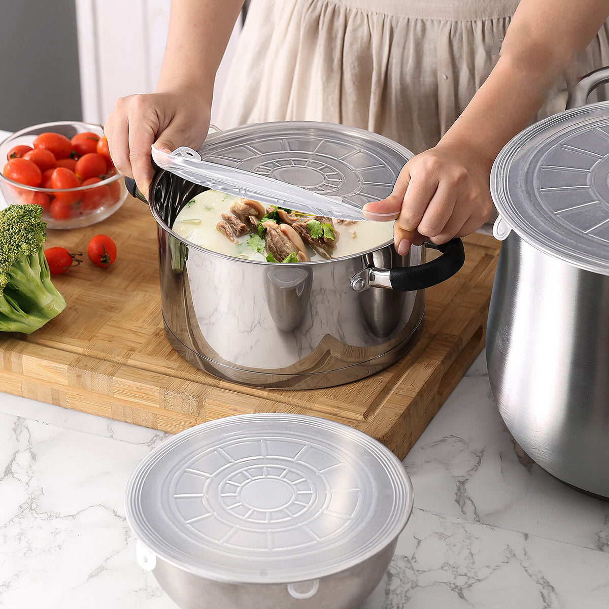 6pcs Silicone Fresh keeping Cover Kitchen Storage Food Preservation
