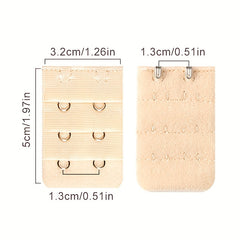 3pcs Bra Extension Buckle Set Adjustable 3 Rows 2 Hook Bra Strap Extenders