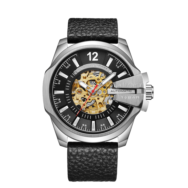 KUERST Mechanical Watch Hollow Pointer Glow Wrist Watch