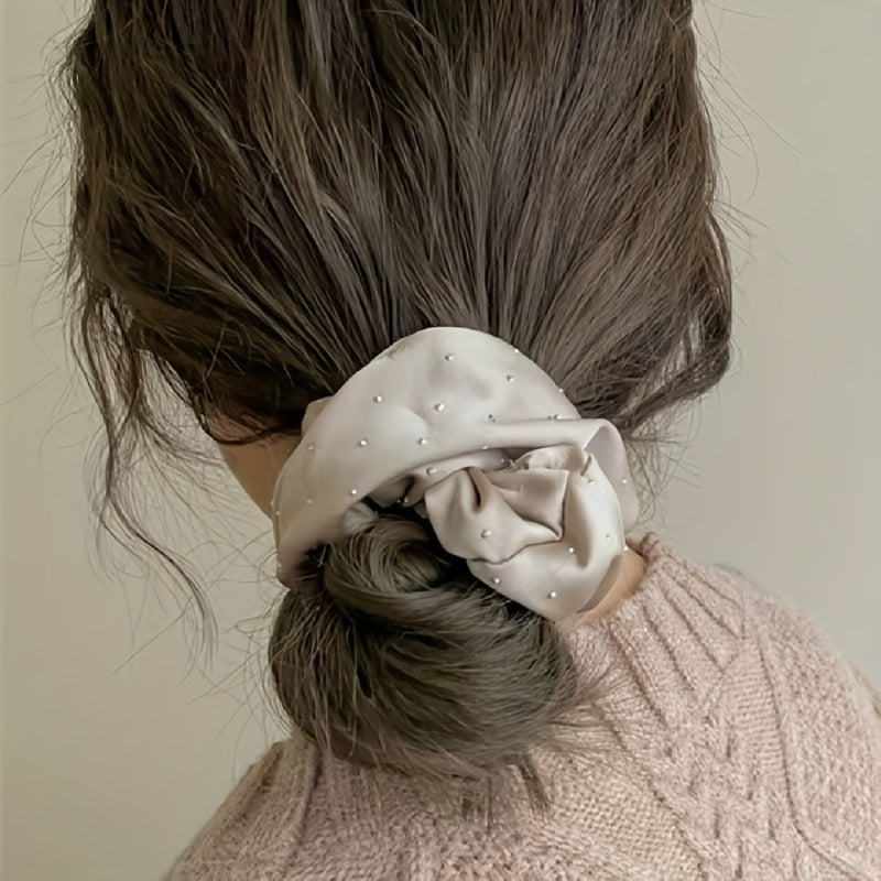 5Pcs Set Solid Scrunchie Hair Ties Elastic Headwear Ponytail Holders