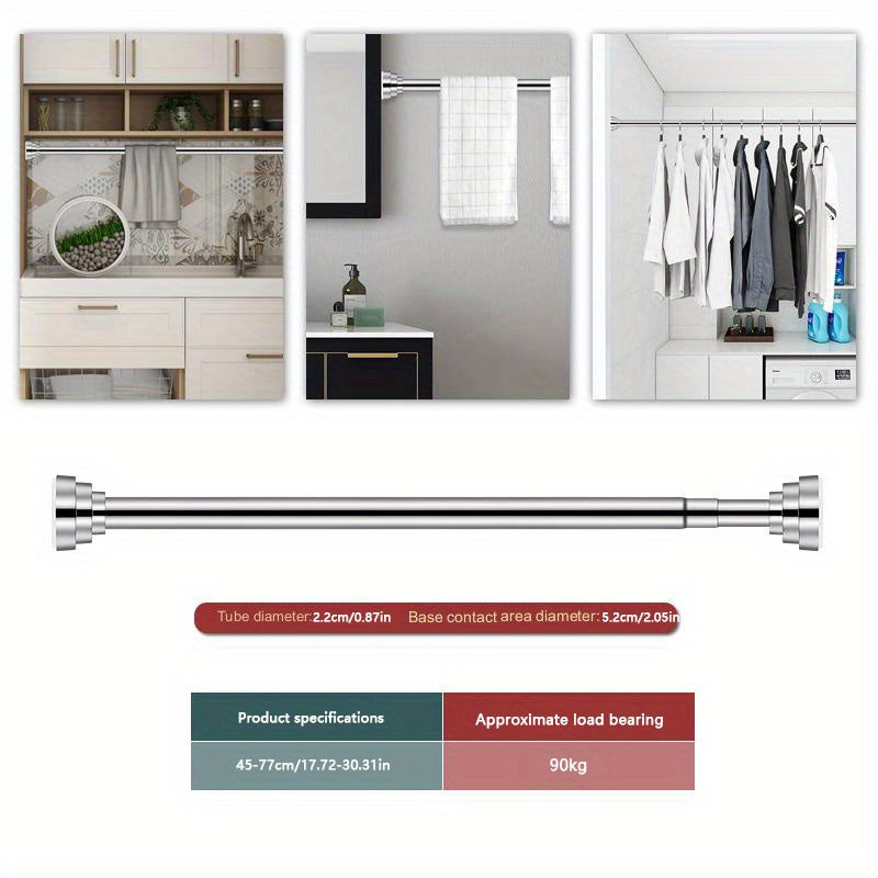 Stainless Steel Telescopic Shower Curtain Rod