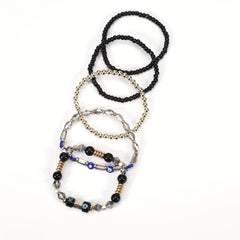 Boho Beaded Bracelet Set Stackable Hand Jewelry Women