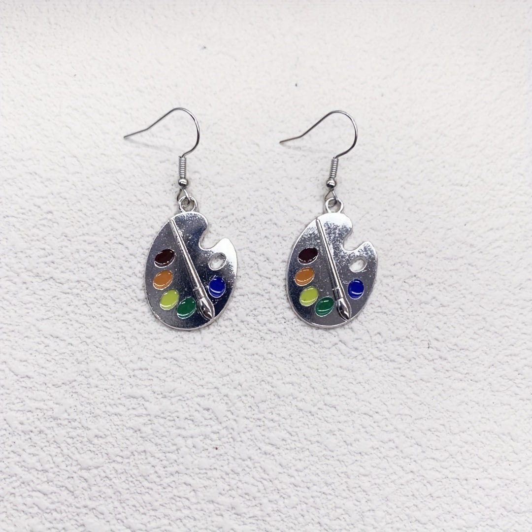 Alloy Palette Earrings - Versatile Women's Jewelry