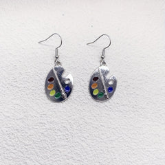 Alloy Palette Earrings - Versatile Women's Jewelry