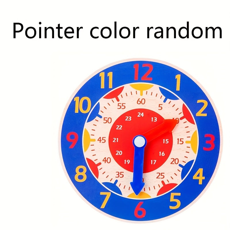 Wooden Educational Clock for Kids Learning Time