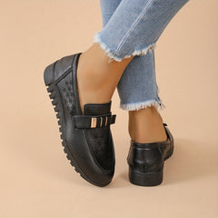 Women's Retro Flat Loafers Slip On Shoes